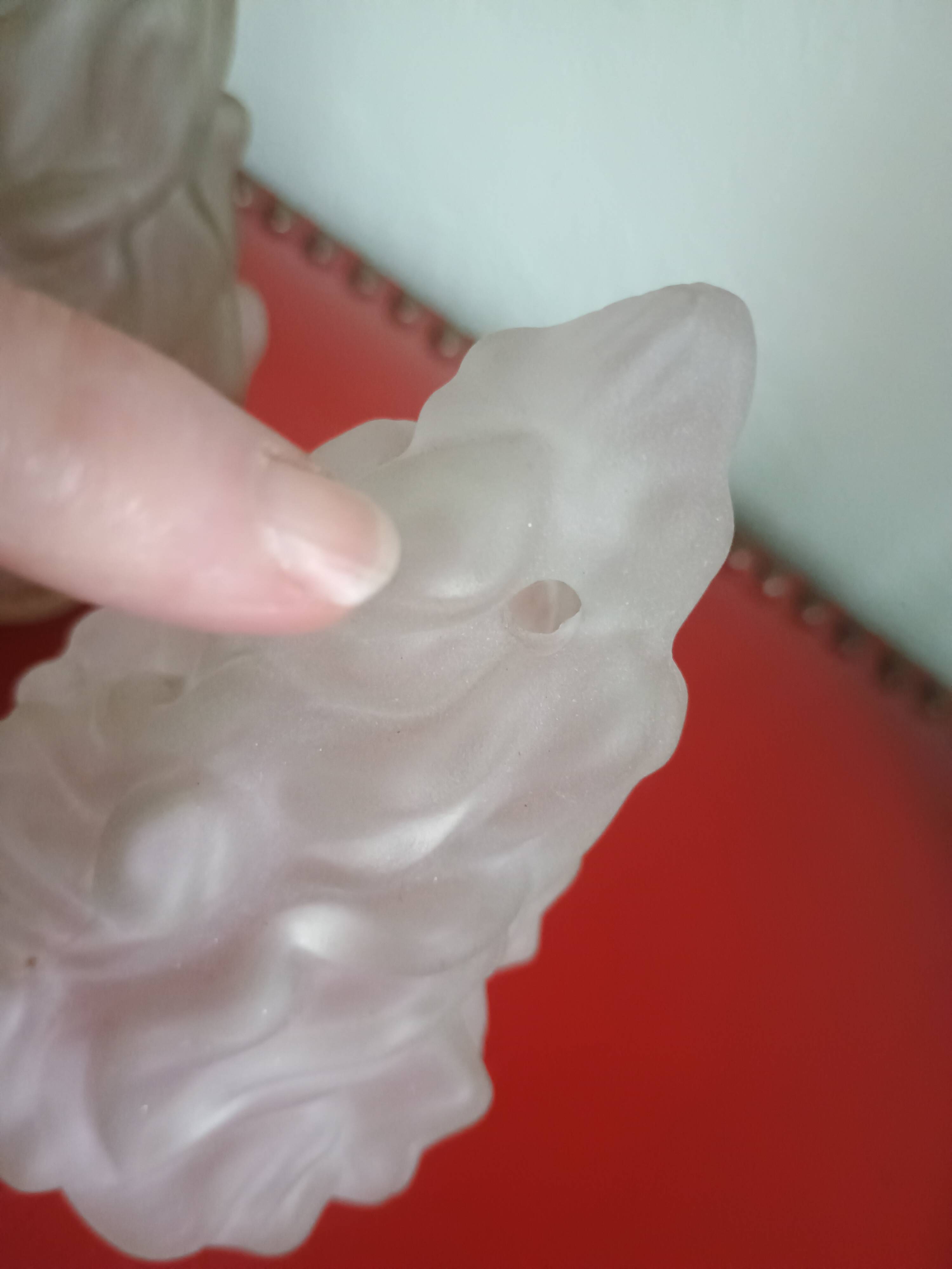 4x Flame Tulip chandelier or frosted glass wall lights antique