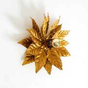 Rare large gold-plated Hans Kögl Florentine-style ceiling or wall lamp from