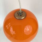 Vintage 70s orange glass pendant lamp