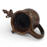 Deceptive pitcher in stoneware signed Jean-Claude Seguin (1954-)