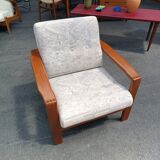 Scandinavian armchair solid teak 60s