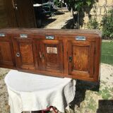 Vintage Wooden Building Mailbox Set