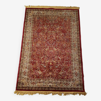 Tapis kashmir "arbre de vie" en laine entièrement fait main