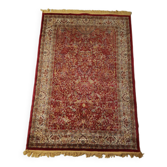 Tapis kashmir "arbre de vie" en laine entièrement fait main