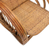 Fauteuil en rotin inclinable italien des années 1950