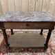 Gigier table - Napoleon III console in solid oak and marble