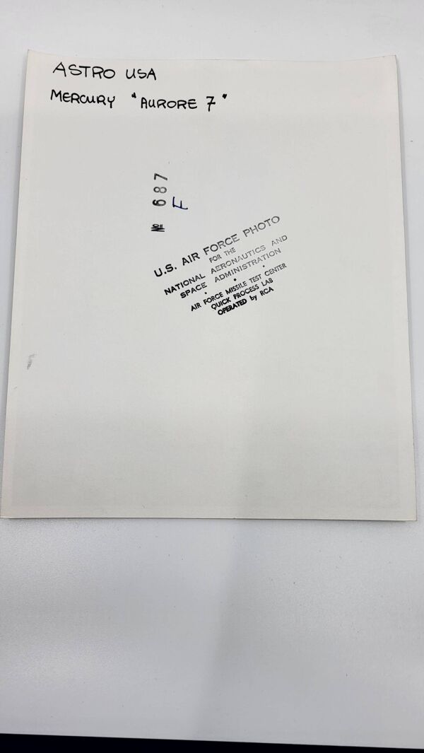 Photographie Originale  Nasa Lanceur Mercury Aurore 7 de l'US Air Force, 1962