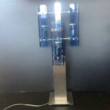 Veca Fontana Arte Italy Blue Vintage 70s Chandelier Transformed Lamp