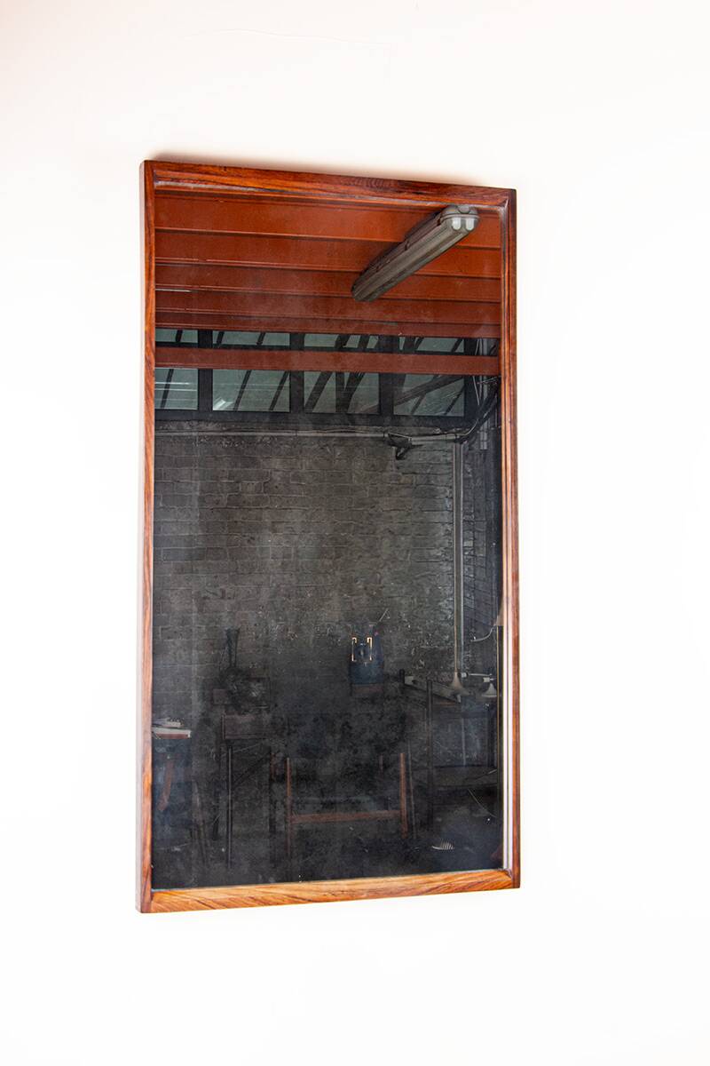 Danish Grand Mirror in rosewood by Aksel Kjesgaard for Odder 1960.