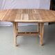 Refurbished Extendable Round Farmhouse Dining Table in Raw Solid Wood