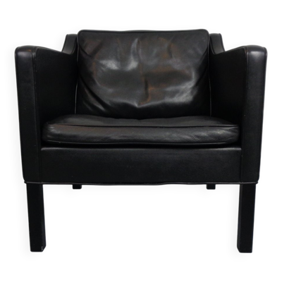 2321 Leather Armchair by Børge Mogensen for AS Fredericia Stolefabrik, Denmark, 1960s