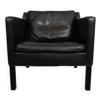 2321 Leather Armchair by Børge Mogensen for AS Fredericia Stolefabrik, Denmark, 1960s