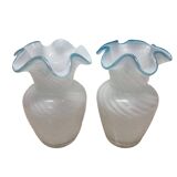 2 Vintage Murano Vases Swirl, 1970s