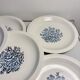 Set of 10 antique Lunéville flat plates – blue floral decoration