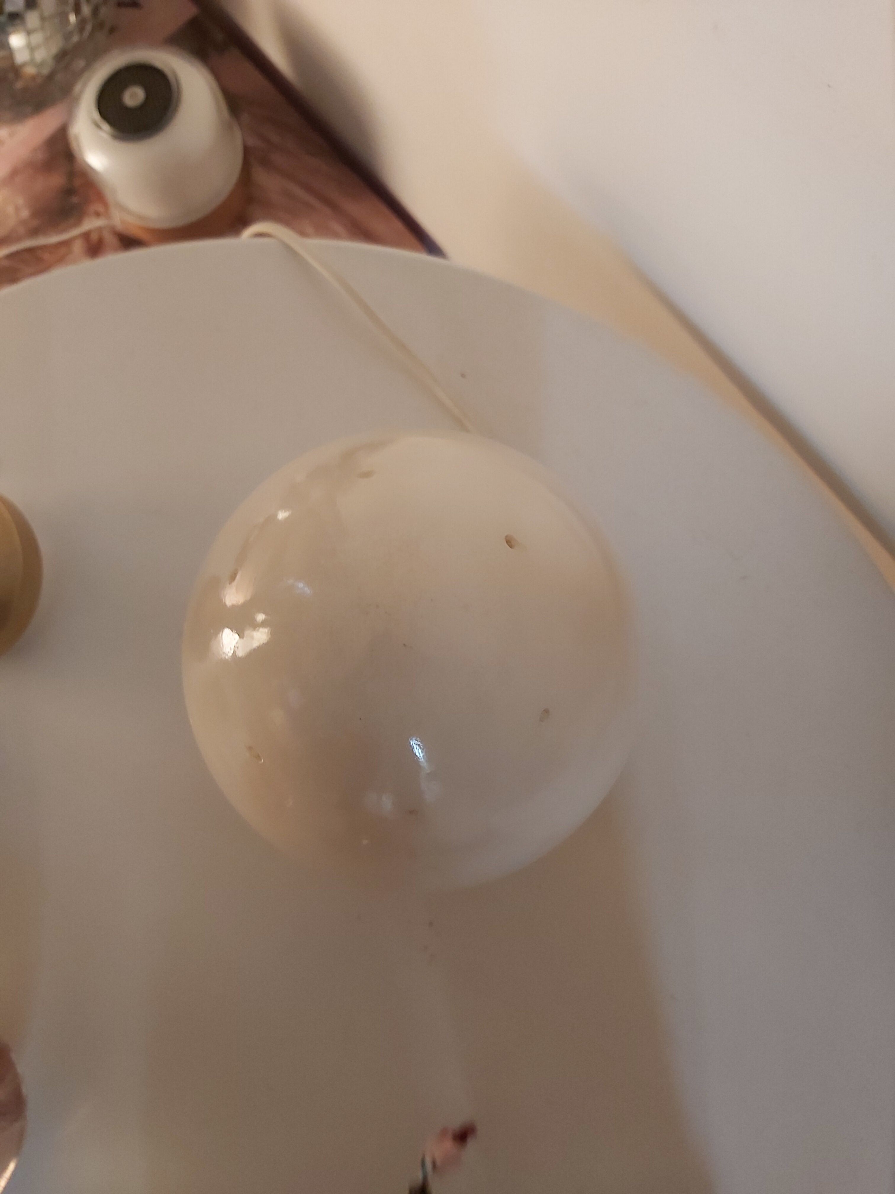 Vintage albatra egg lamp