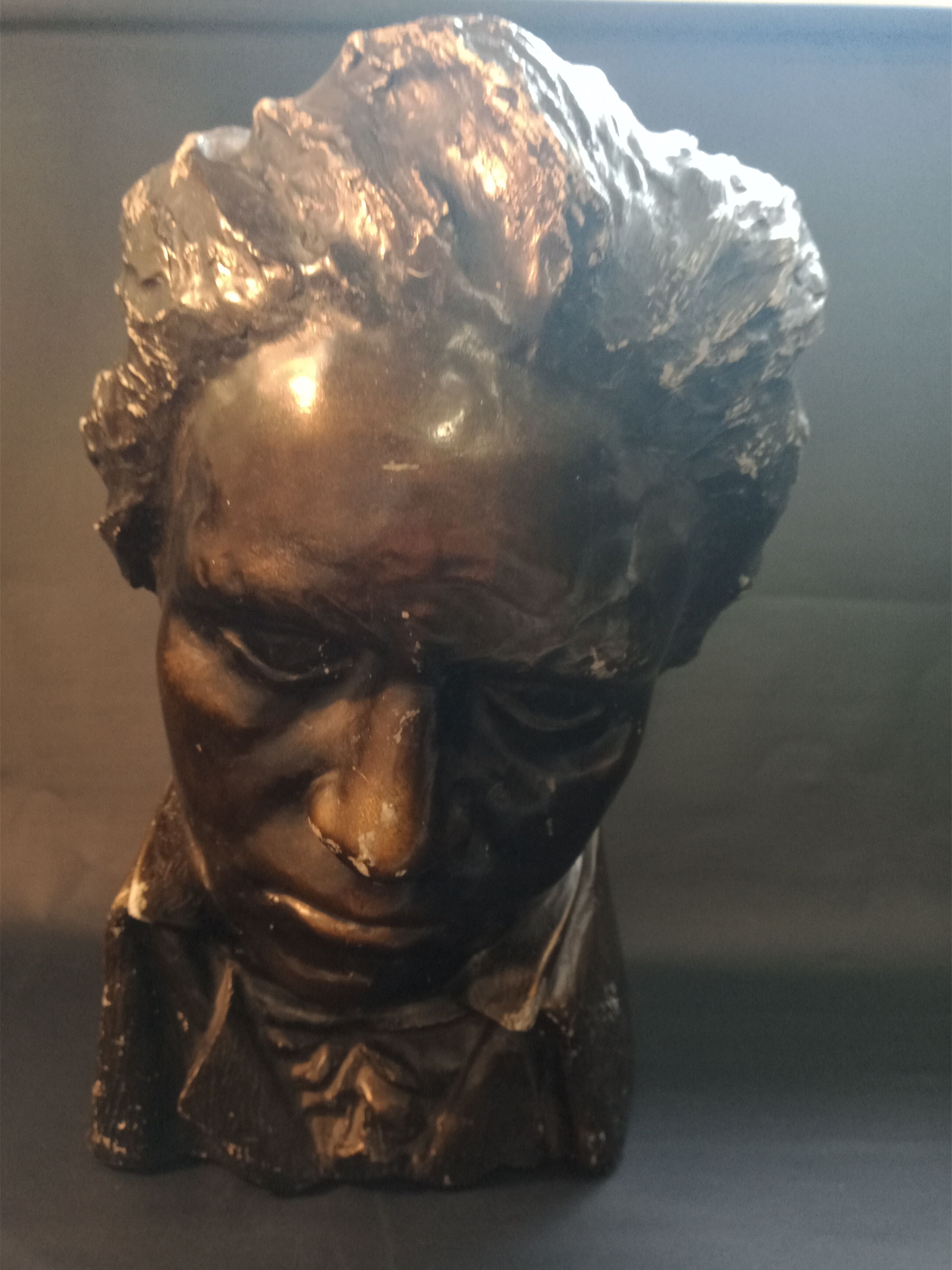 Beethoven bust in patinated plaster by Limousin