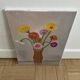 Tableau bouquet, peinture sur toile