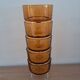 5 amber Luminarc goblets from the 1980s
