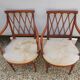 Paire de fauteuils art nouveau en acajou