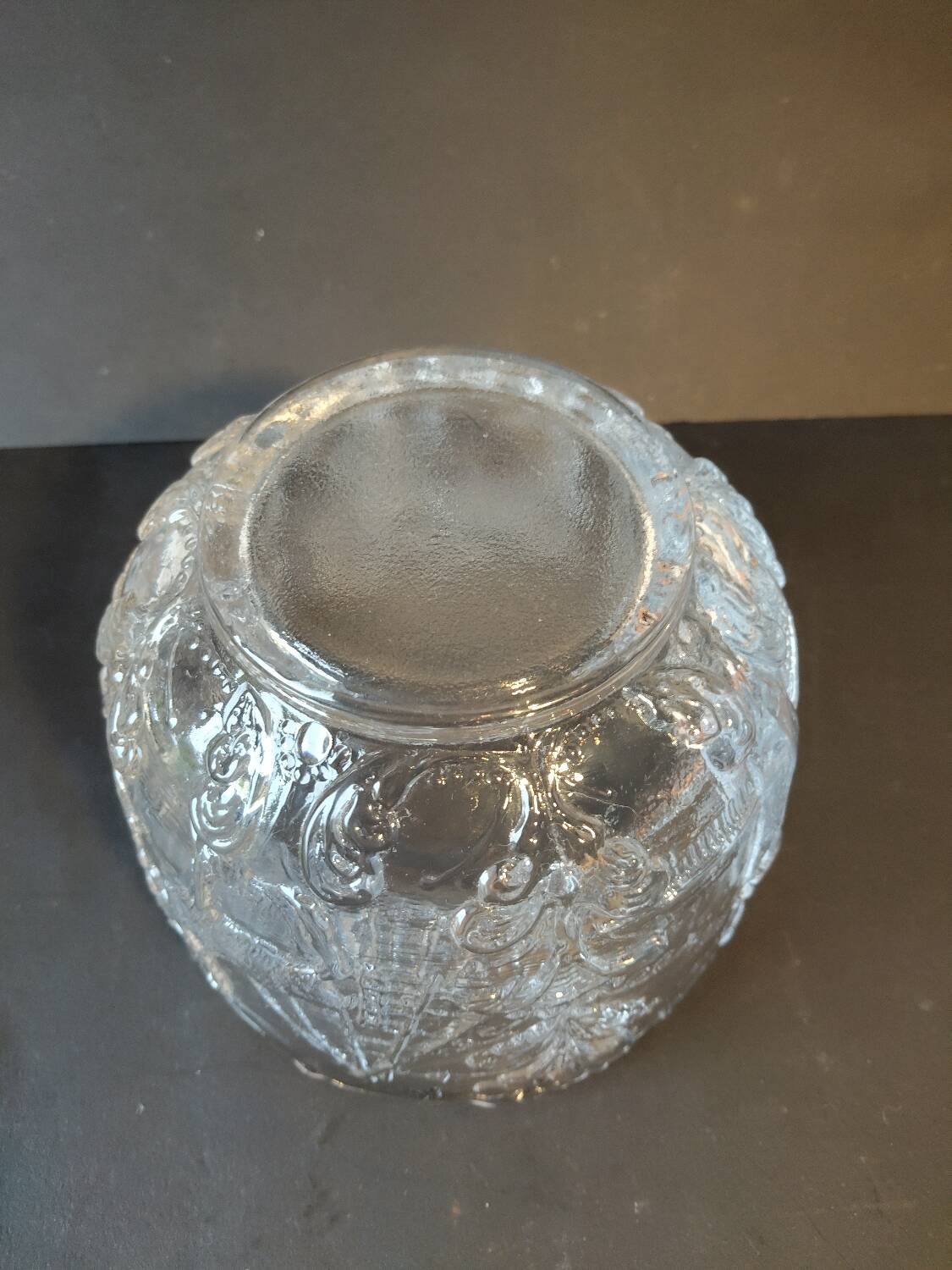 Scandinavian glass bowl Kosta Boda – Nordic relief decoration –