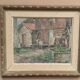 Original Swedish Oil on Canvas – “Gårdsmotiv” by Edvin Ollers – Signed