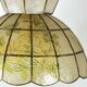 Capiz shell pendant light with flowers