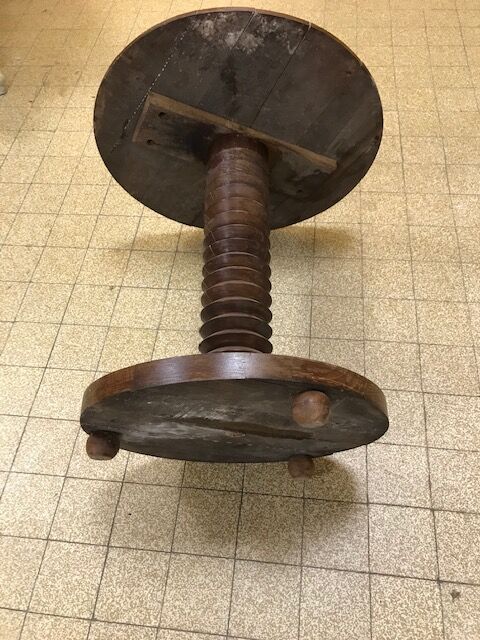 Table d,appointed round all wooden with central foot turned WAY NOT VIS.