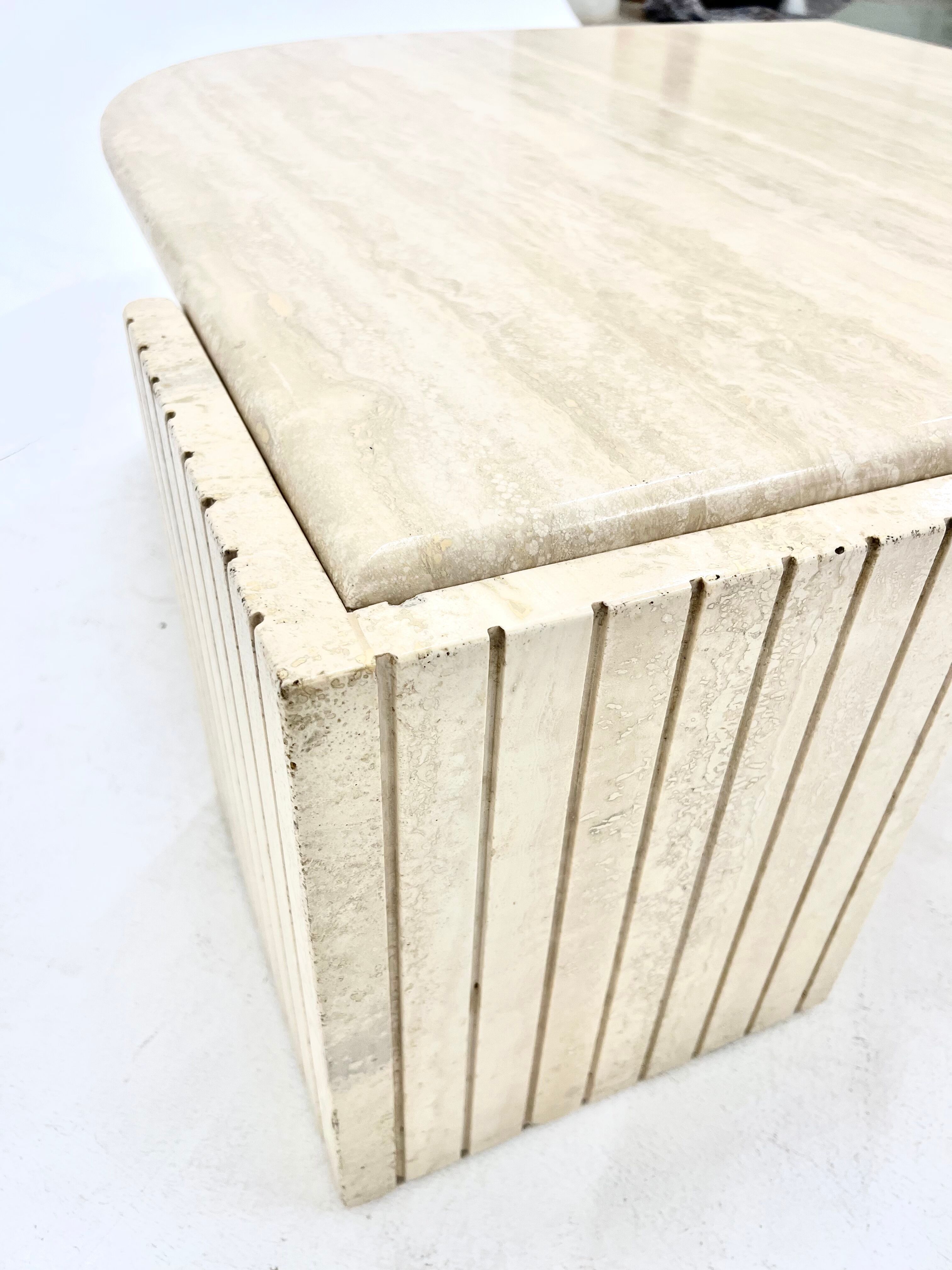 Travertine coffee table 1970s