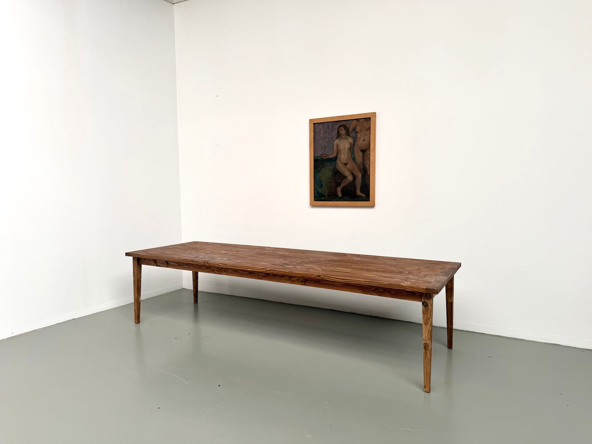 XXL table in solid pine, circa 1970