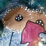 Iridescent porcelain vase with dandelion decoration, Amphora, Czechoslovakia, 1920.