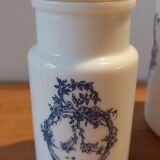 Apothecary pots in opaline