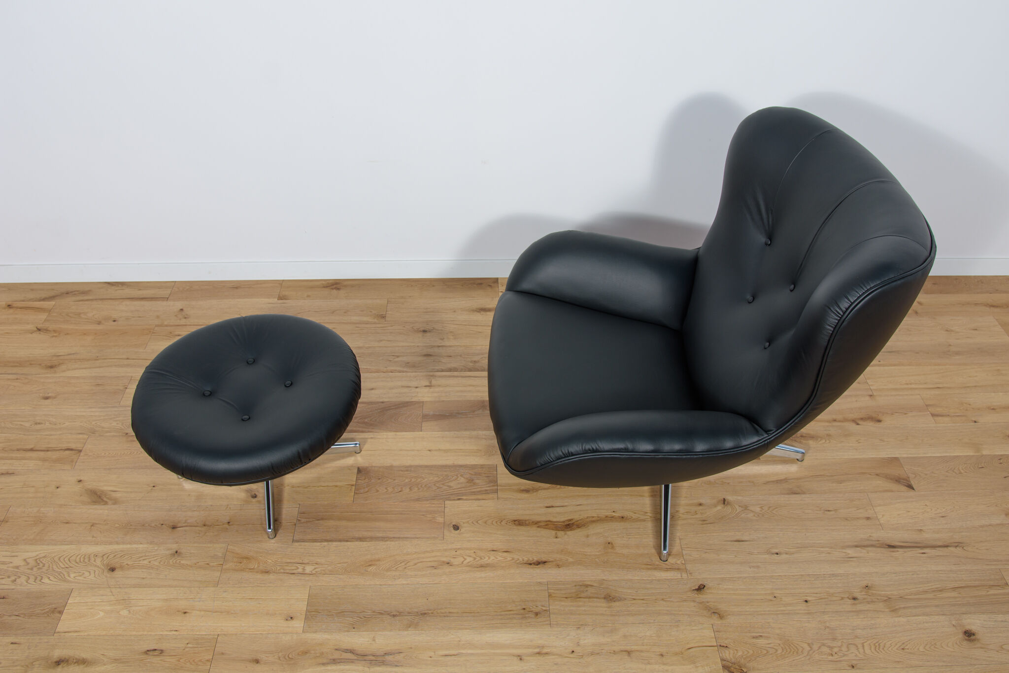 Armchair ML 214 with Ottoman by Illum Wikkelsø for Mikael Laursen 1960s