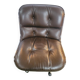 Charles Pollock armchair from the 80s – Leather, metal, plastic.