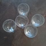 Vintage crystal engraved digestif glasses