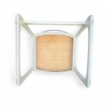 Set of 5 white Baumann "Sleigh" chairs