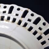 Painted collector's plate with openwork edge epinal by henri schmitt 1900