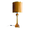 Large Regency style amber lucite table lamp