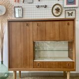 Vintage teak high sideboard