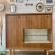 Buffet haut vintage en teck