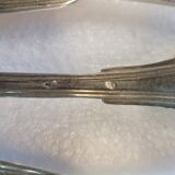 Silver metal housewife 6 spoons, 6 forks