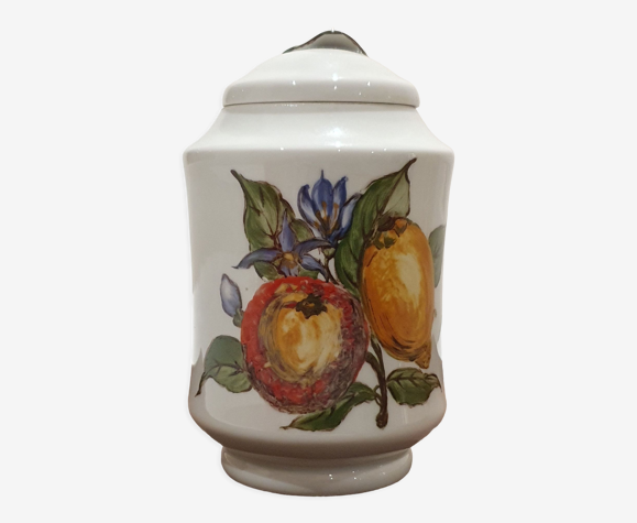 Pot porcelaine à décor de fruits