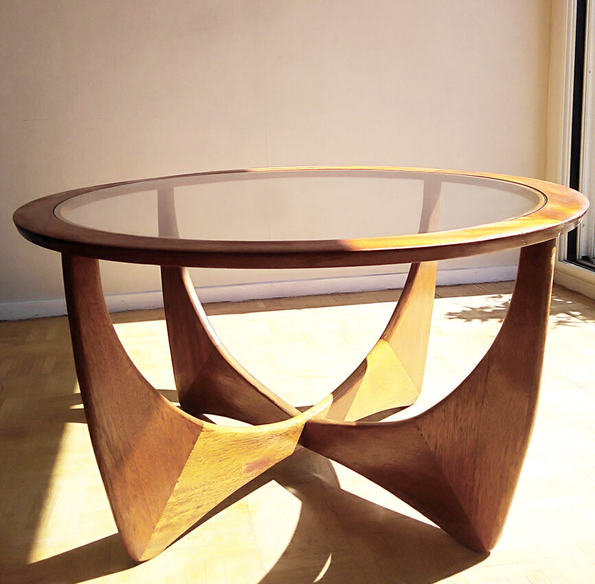 Astro round coffee table teak 1960