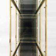 Brass Glass Octagonal Etagere Hollywood Regency 70s Midcentury
