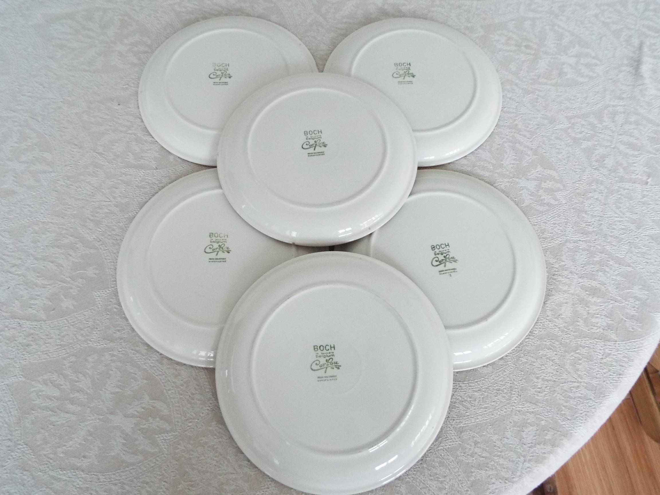 6 Boch Corfu dessert plates