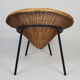 Fauteuil corbeille en rotin 1950