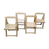 4 chaises pliantes en bois