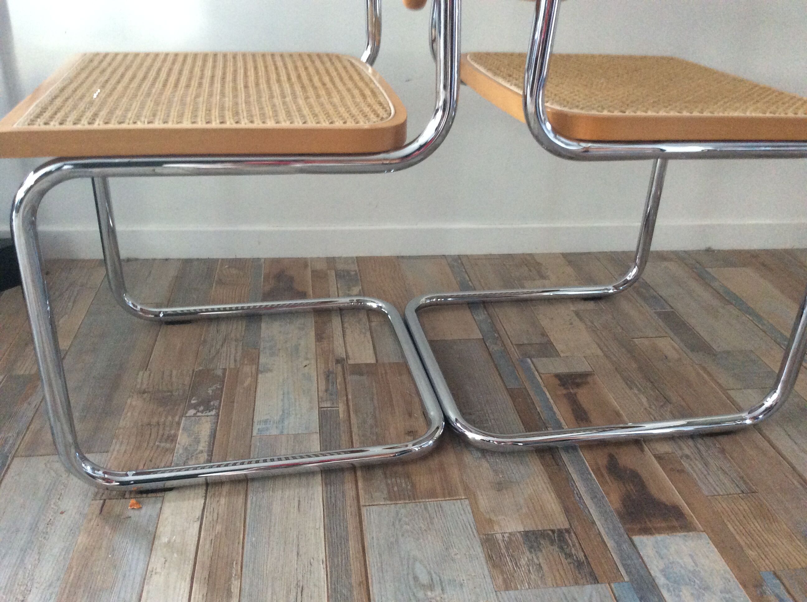 Pair of chairs Marcel Breuer Cesca B32