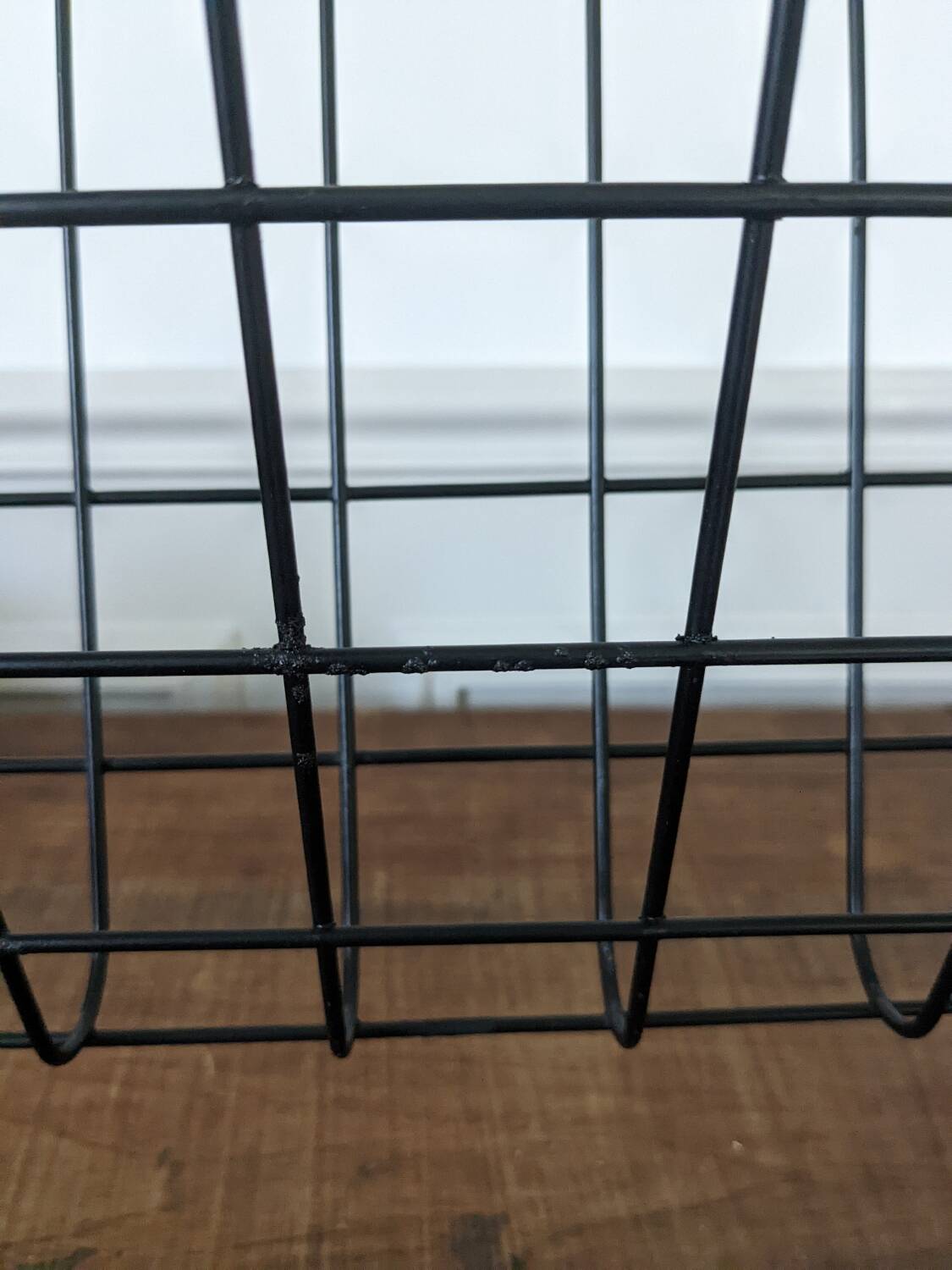 Vintage wire metal magazine rack