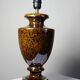 Vintage Italian lamp in pyrite ceramic, 1970s-1980s Hollywood Regency.