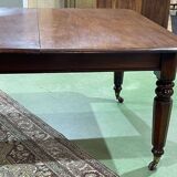 Victorian mahogany table with 2 extensions - 19th century work - Crank system